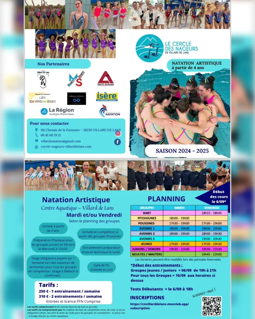 Plaquette - Le Cercle des Nageurs de Villard de Lans