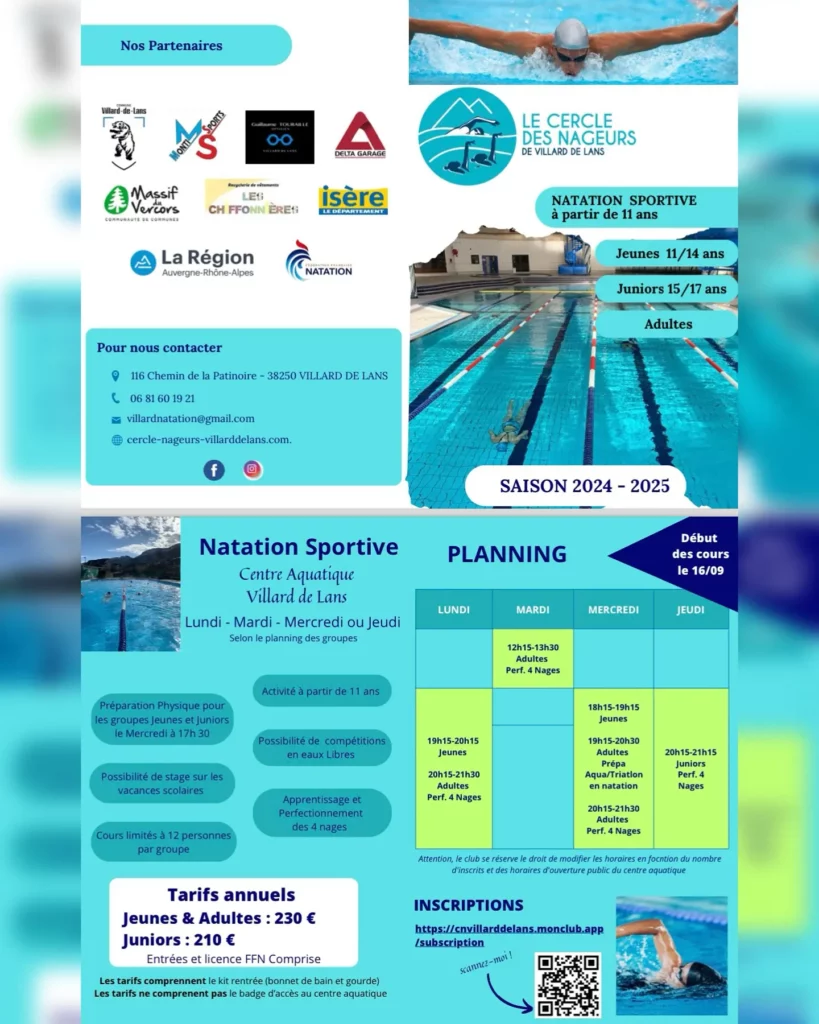 Plaquette - Le Cercle des Nageurs de Villard de Lans